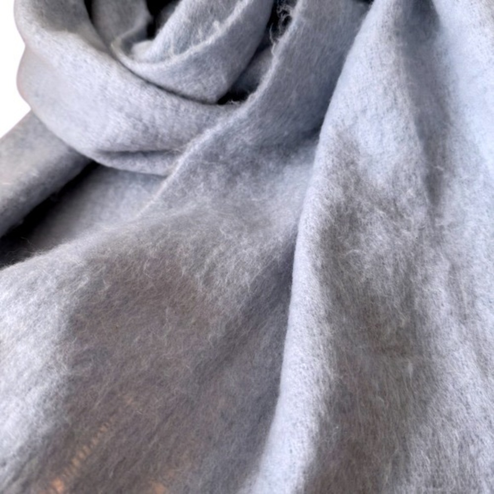 Light Blue‎ Soft Cozy Women's blanket scarf - Picture 3 of 4